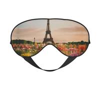 Magnifique masque de sommeil imprimé Tour Eiffel Paris Bloque la lumière, bandeau tendance pour les yeux pour femmes et hommes en avion