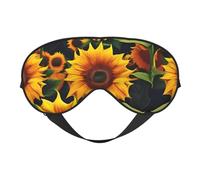 Magnifique masque de sommeil léger imprimé tournesol respirant bloquant la lumière pour voyage, yoga, aventures en plein air