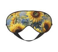 Magnifique masque de sommeil léger imprimé tournesol respirant bloquant la lumière pour voyage, yoga, aventures en plein air