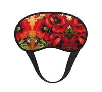 Magnifique masque de sommeil occultant à imprimé de coquelicots rouges, parfait pour les voyages, la méditation et une utilisation de nuit