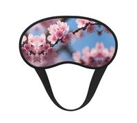 Magnifique masque de sommeil occultant à imprimé fleurs de cerisier - Couverture des yeux pour dormeur latéral, doux et confortable, parfait pour les voyages, la méditation