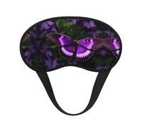 Magnifique masque de sommeil occultant à imprimé papillon violet - Couverture des yeux pour dormeurs latéraux - Doux et confortable, parfait pour les voyages et la méditation