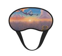 Magnifique masque de sommeil occultant en forme d'avion avec bande élastique qui s'adapte à toutes les formes de tête, idéal pour les voyages, le bureau et le travail de quart de travail