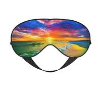 Magnifique masque de sommeil pour les yeux confortable pour dormir, masque de sommeil bloquant la lumière avec sangle réglable