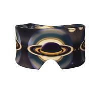 Magnifique masque de sommeil réglable Saturn et cache-oreilles, bandeau de sommeil latéral unisexe (68,1 x 10,9 cm), couverture confortable pour l'intérieur et l'extérieur, voyage, yoga,