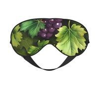Magnifique masque de sommeil respirant avec imprimé feuilles de vigne pour l'extérieur, l'intérieur, le voyage, le camping, la méditation, le yoga, le travail