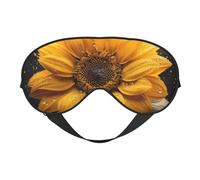 Magnifique masque de tournesol avec 4 motifs imprimés - Sangle réglable - Pour la sieste - Voyage - Camping - Yoga - Relaxation