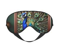 Magnifique masque pour les yeux de paon respirant pour le camping, la méditation, le yoga