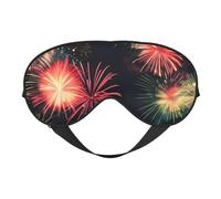 Magnifique masque pour les yeux Fireworksprint pour voyage, bureau, avion, nuit, sommeil, ombrage, sangle réglable