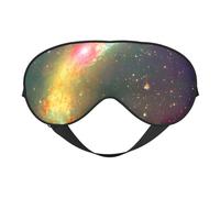 Magnifique masque pour les yeux respirant avec imprimé galaxie, élégant, réglable, idéal pour la sieste