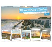 Magnifique mer du Nord - Des paysages côtiers fascinants, Version française (Calendrier mural 2026 DIN A3 portrait), Calendrier CALVENDO mensuel