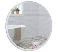 Magnifique Miroir de Salle de Bain Arrondi, Moderne et élégant, taillé en biseau, Mural 40cm x 40cm