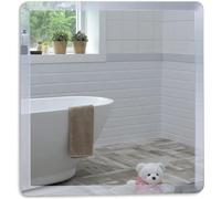 Magnifique Miroir de Salle de Bain carré, Moderne et élégant, taillé en biseau, Mural 40cm X 40cm