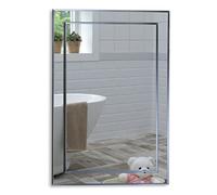 Magnifique Miroir de Salle de Bain rectangulaire, Moderne et élégant, Double Couche de Verre, taillé en biseau, Mural 70CM X 50CM