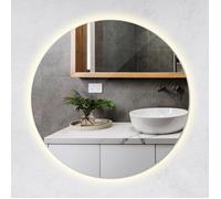 Magnifique miroir LED Rond pour chambre confortable, 100 cm - lumière neutre