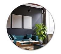 Magnifique miroir mural rond, grand format sans cadre, 100 cm - design circulaire intemporel