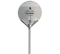 BellaNapoli - Pelle à Pizza Ronde en Aluminium Alimentaire Ø 36 cm, Manche Extensible 65-120 cm pour Four à Bois et Électrique, Accessoire de Cuisson Léger et Précis