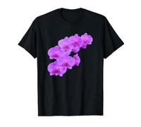 Magnifique orchidée Phalaenopsis Magenta T-Shirt Graphique avec Valeur, Homme, Noir, XL