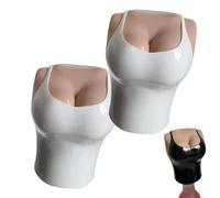 Magnifique ouvre-bouteille automatique en forme de modèle, extracteur de bouchon supérieur One Touch pour jus de bière, soda, accessoire de bar élégant, cadeau décoratif créatif (White*2pc)