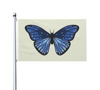 Magnifique Papillon Bleu Foncé Drapeaux Avec Œillets Garden Flag Résistant Aux Intempéries Drapeau De Jardin Pour Fête Cour Vacances 90X150Cm