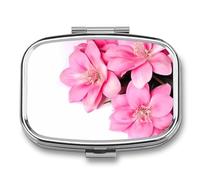 Magnifique pilulier carré portable avec 2 compartiments - Pilulier de vitamines pour poche, sac à main et voyage