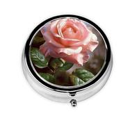 Magnifique pilulier rond avec 3 compartiments, mini pilulier portable pour médicaments, vitamines, huile de poisson, compléments