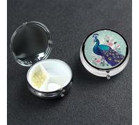 Magnifique pilulier rond portable à 3 compartiments pour poche ou sac à main, pilulier hebdomadaire décoratif en métal pour médicaments, vitamines, cadeau de voyage