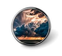 Magnifique pin's rond en forme de nuage de pluie - En émail - Pour décoration de vêtements - Unisexe - Pour chapeaux, sacs, chemises