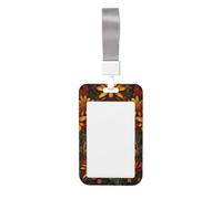 Magnifique porte-badge coulissant en plastique rigide avec motif de libellule et fleurs pour cartes de travail, porte-nom pour infirmières, bureau