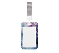 Magnifique porte-badge coulissant en plastique rigide en forme de cascade pour infirmières et bureau Violet