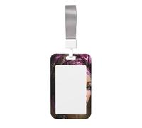 Magnifique porte-badge coulissant en plastique rigide pour femme africaine
