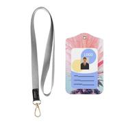 Magnifique porte-badge coulissant tendance imprimé ananas, étui avec enrouleur rétractable et mousqueton et cordon de protection amovible