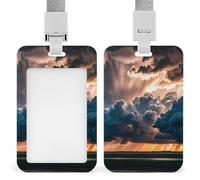 Magnifique porte-badge en forme de tempête de pluie avec cordon amovible, étanche pour bureau, lieu de travail