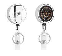Magnifique porte-badge rétractable en métal robuste avec corde en nylon de 68,1 cm pour enseignant, infirmière, médecin, travailleur
