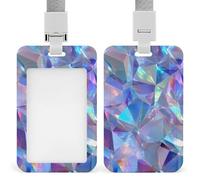 Magnifique porte-badge rétractable nacré bleu, rouge, violet, bleu avec clip pour carte de protection, badge nom, étiquette pour travail, bureau, médecin, infirmière