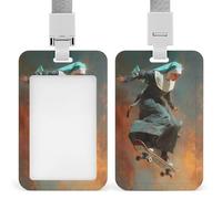 Magnifique porte-badge rétractable pour planche à roulettes avec clip de protection pour carte de travail, bureau, médecin, infirmière