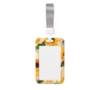 Magnifique porte-badge robuste avec enrouleur rétractable - Imprimé tournesol - Pour infirmière, enseignante, étudiante, bureau, femme et homme