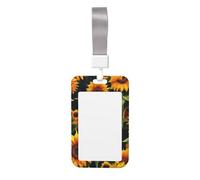 Magnifique porte-badge vertical imprimé tournesol adapté pour les enseignants, les étudiants, les médecins, le personnel de bureau
