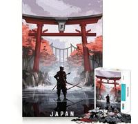 Magnifique Porte Torii du Japon,Puzzle de 1000 pièces pour Adolescents stimulez Vos capacités cognitives,emportez des pièces Solides et passez des Heures agréables ! (38x26cm)