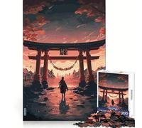Magnifique Porte Torii du Japon, Puzzle de 1000 pièces pour Adultes, pour stimuler l'intellect et se détendre, Finitions impeccables, Cadeau mémorable (38x26cm)