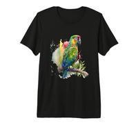 Magnifique Portrait de Perroquet à l'aquarelle T-Shirt Haut de Gamme