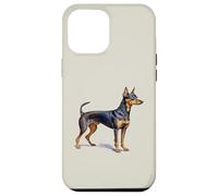 Magnifique Portrait de Pinscher Miniature à l'aquarelle Coque pour iPhone 12 Pro Max