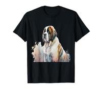 Magnifique Portrait de Saint-Bernard à l'aquarelle T-Shirt