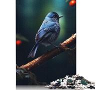 Magnifique Puzzle 1000 pièces représentant Un Oiseau Bleu, Jeu intellectuel et éducatif pour Adultes, Anti-Stress, décoration d'intérieur (75 x 50 cm)