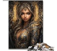 Magnifique Puzzle Ange Noir féminin de 1000 pièces pour Adolescents et Adultes, Jeu Familial Anti-Stress, défi Difficile, Superbes Cadeaux et Jouets (26x38cm)