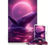 Magnifique Puzzle Baleine néon 1000 pièces pour Adolescents, entraînement Intelligent, Relaxation Facile, découpe Impeccable, Cadeau de Noël (38x52cm)