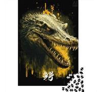 Magnifique Puzzle Crocodile en Carton de qualité supérieure, Stimulant et Stimulant, pour Adultes et Adolescents, Cadeau d'halloween, 300 pièces (40 x 28 cm)