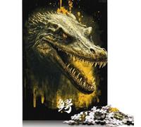 Magnifique Puzzle Crocodile rectangulaire en Papier, décoration Unique pour la Maison, pour Adultes et Adolescents, Cadeaux d'halloween, 1 000 pièces (75 x 50 cm)
