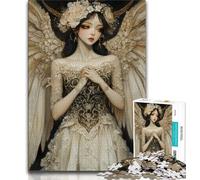 Magnifique Puzzle d'ange pour Adultes, 1 000 pièces, Aide Le Cerveau à exercer des Jouets addictifs pour cultiver la Patience Une œuvre d'art 38x26cm
