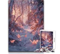 Magnifique Puzzle de 1000 pièces représentant des Papillons d'hiver, idéal pour Adultes Un Jeu Stimulant et éducatif, Une Belle Surprise pour Les fêtes Dimensions:38x26cm